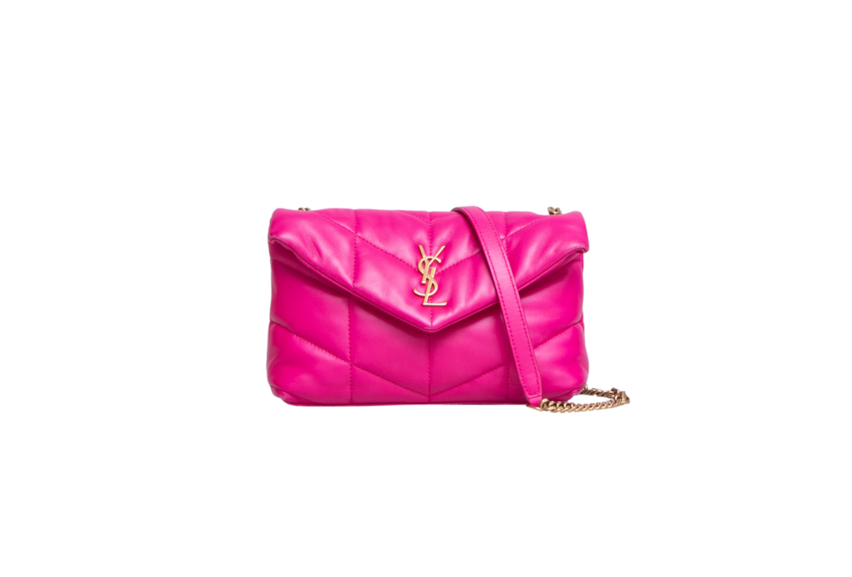 YSL LOULOU PUFFER TOY LAMBSKIN PINK