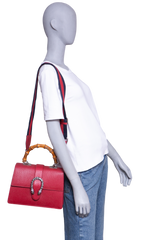 GUCCI DIONYSUS BAMBOO MEDIUM LEATHER RED