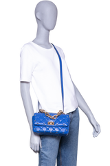 VALENTINO ROCKSTUD SPIKE SHOULDER BAG BLUE