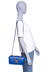 VALENTINO ROCKSTUD SPIKE SHOULDER BAG BLUE