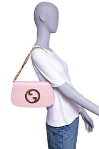 GUCCI BLONDIE MEDIUM SHOULDER BAG LEATHER LIGHT PINK