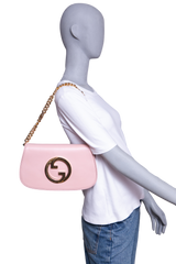 GUCCI BLONDIE MEDIUM SHOULDER BAG LEATHER LIGHT PINK