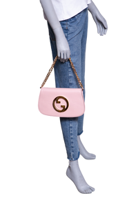 GUCCI BLONDIE MEDIUM SHOULDER BAG LEATHER LIGHT PINK
