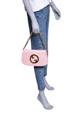 GUCCI BLONDIE MEDIUM SHOULDER BAG LEATHER LIGHT PINK