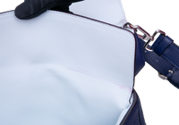 DIOR BE DIOR FLAP BAG GRAINED LEATHER NAVY