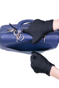 DIOR BE DIOR FLAP BAG GRAINED LEATHER NAVY