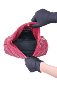 YSL LOULOU PUFFER SMALL DARK RUBY
