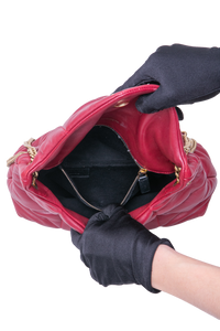 YSL LOULOU PUFFER SMALL DARK RUBY