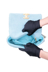 CHANEL 19 SMALL DENIM QUILTED POWDER BLUE