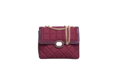 GUCCI DECO SMALL CANVAS/LEATHER INTERLOCKING G BURGUNDY