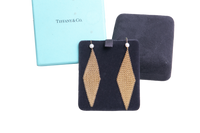 TIFFANY & CO. ELSA PERETTI PEAR YELLOW GOLD MESH EARRINGS