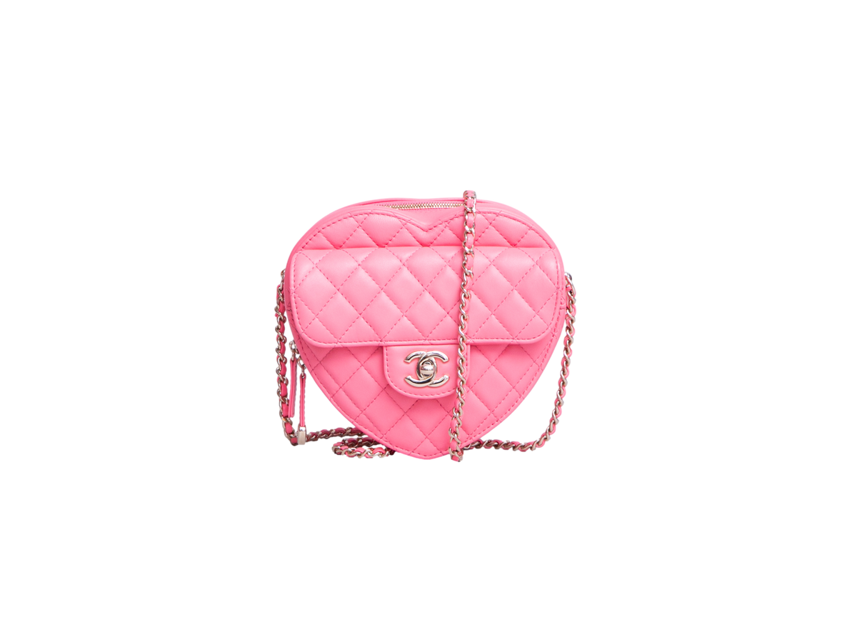 CHANEL CC COEUR LAMBSKIN QUILTED LIGHT PINK-CHAMPAGNE HDWR