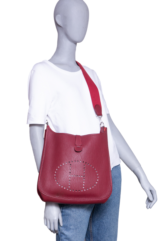 HERMÈS EVELYNE 33 TAURILLON CLEMENCE ROUGE