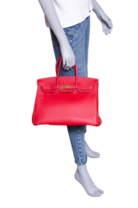 HERMÈS BIRKIN 35 EPSOM ROUGE IMPERIAL GOLD HDWR