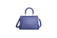 DIOR BE DIOR FLAP BAG GRAINED LEATHER NAVY