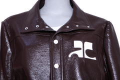 COURRÈGES RE-EDITION JACKET VINYL CHOCOLAT
