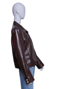 COURRÈGES RE-EDITION JACKET VINYL CHOCOLAT