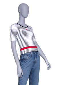 CHANEL 24P STRIPED SHIRT SHORT SLEEVE