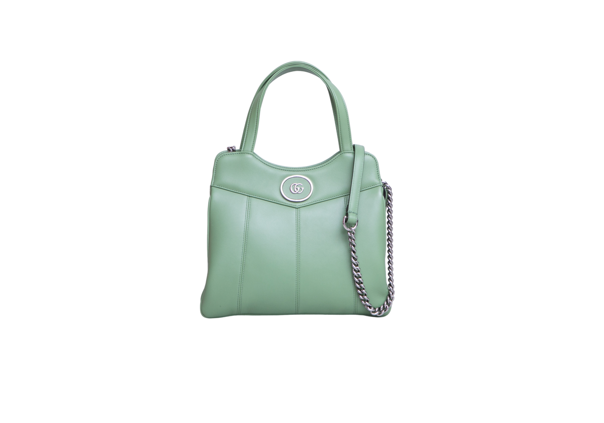 GUCCI PETITE GG SMALL SENNA CALFSKIN GREEN SOIL GRASS