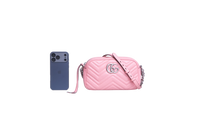 GUCCI GG MARMONT CAMERA BAG SMALL MATELASSE PINK