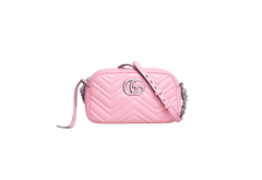 GUCCI GG MARMONT CAMERA BAG SMALL MATELASSE PINK