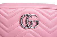 GUCCI GG MARMONT CAMERA BAG SMALL MATELASSE PINK