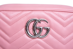 GUCCI GG MARMONT CAMERA BAG SMALL MATELASSE PINK