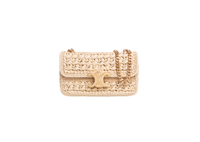 CELINE TRIOMPHE CHAIN SHOULDER RAFFIA