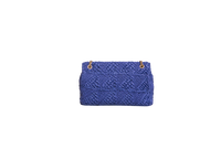 YSL JAMIE MEDIUM RAFFIA ROYAL BLUE