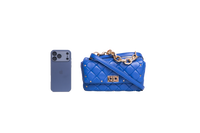 VALENTINO ROCKSTUD SPIKE SHOULDER BAG BLUE