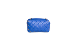 VALENTINO ROCKSTUD SPIKE SHOULDER BAG BLUE