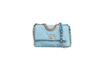 CHANEL 19 SMALL DENIM QUILTED POWDER BLUE