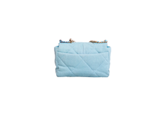 CHANEL 19 SMALL DENIM QUILTED POWDER BLUE