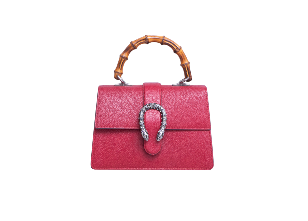 GUCCI DIONYSUS BAMBOO MEDIUM LEATHER RED