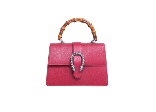 GUCCI DIONYSUS BAMBOO MEDIUM LEATHER RED