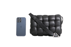 BOTTEGA CASSETTE PADDED INTRECCIATO BLACK