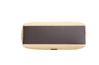 VALENTINO ROCKSTUD RAFFIA TOTE NATURAL/DARK BROWN