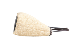 VALENTINO ROCKSTUD RAFFIA TOTE NATURAL/DARK BROWN