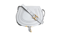 CHLOE SADDLE BAG GRAINED CALFSKIN MARCIE LIGHT CLOUD