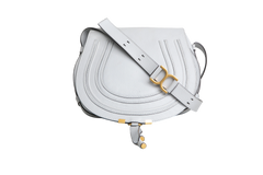 CHLOE SADDLE BAG GRAINED CALFSKIN MARCIE LIGHT CLOUD
