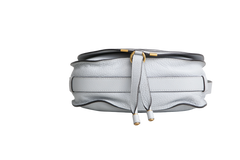 CHLOE SADDLE BAG GRAINED CALFSKIN MARCIE LIGHT CLOUD