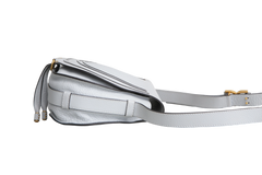 CHLOE SADDLE BAG GRAINED CALFSKIN MARCIE LIGHT CLOUD