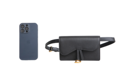 DIOR SADDLE BELT POUCH BLACK