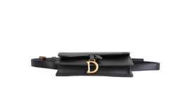 DIOR SADDLE BELT POUCH BLACK
