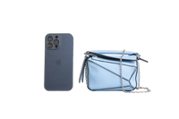 LOEWE PUZZLE BAG NANO LIGHT BLUE