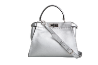 FENDI PEEKABOO MEDIUM CUOIO ROMANO ARGENTO ICONIC