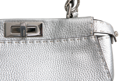 FENDI PEEKABOO MEDIUM CUOIO ROMANO ARGENTO ICONIC