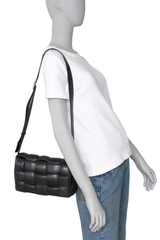 BOTTEGA CASSETTE PADDED INTRECCIATO BLACK