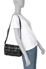 BOTTEGA CASSETTE PADDED INTRECCIATO BLACK