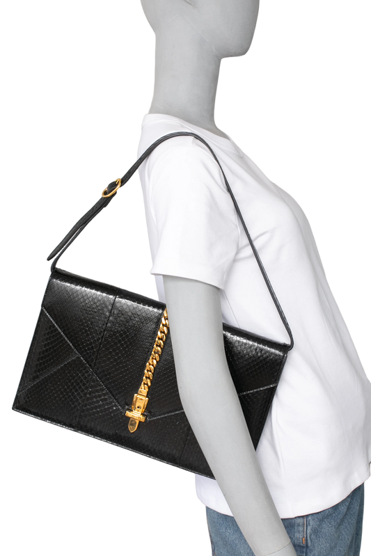 GUCCI SYLVIE 1969 MEDIUM PYTHON EMBOSSED